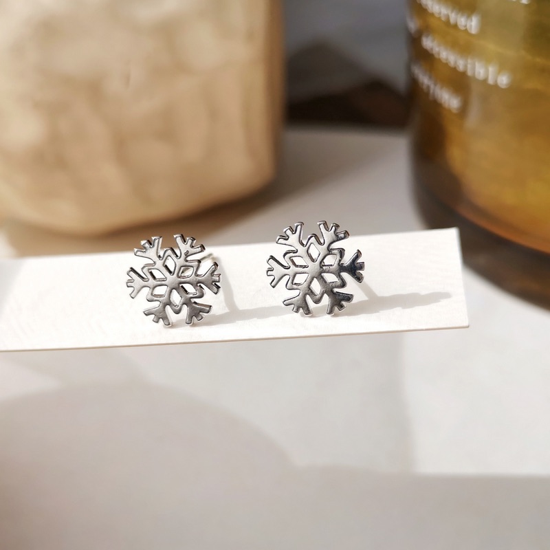 Snowflakes Stud Earrings Gold&Silver
